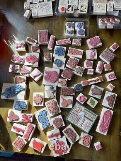 MEGA Stampin Up! Retired Rare Rubber Set Lot some NEW VNTG Plus other (read)