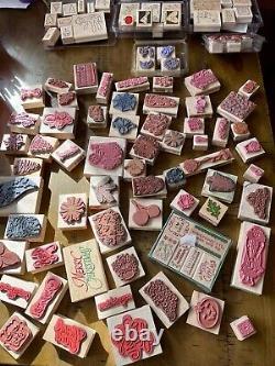 MEGA Stampin Up! Retired Rare Rubber Set Lot some NEW VNTG Plus other (read)