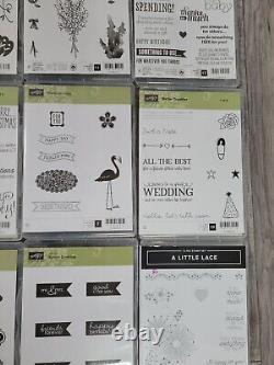 MOST NEW LOT OF 17 SETS Stampin Up Rubber Stamping / Cling Sets