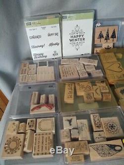 Massive Stampin Up Wood Stamp Set Lot Bundle