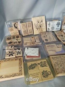 Massive Stampin Up Wood Stamp Set Lot Bundle