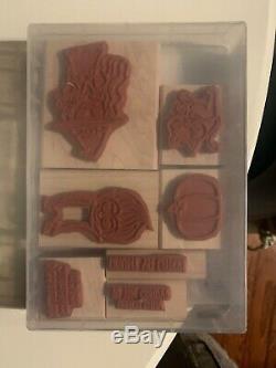 Mixed Lot Stampin Up HolidayStamp Sets Retired, New & Used Halloween. See List
