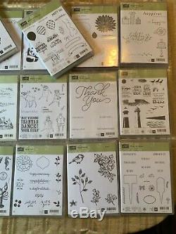 Mixed themes lot of 20 new and used stampin up sets some used, some new