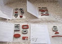 Mostly Unused Stampin' Up! Rubber Stamp Sets Lot Of 34 Over 340 Stamps