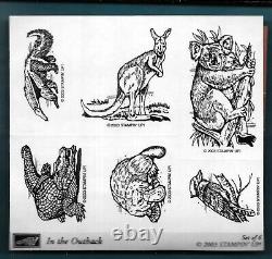 NEW AUSTRALIA IN THE OUTBACK SET Nature ANIMAL WILDLIFE Stampin Up! RUBBER STAMP