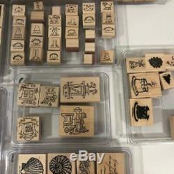 NEW Huge Lot of 115 mounted & unmounted STAMPIN' UP STAMP SETS Rubber Wood