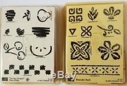 NEW IN PACKAGE Stampin' Up Rubber Stamp Sets 10 Packs 4 Ink Pads 129 pcs Retired