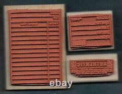 NEW STAMP OF AUTHENTICITY LIBRARY Business Ticket Set Stampin' Up! Rubber Stamps