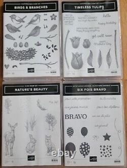 NEW STAMPIN' UP Lot Includes Set of 9 Clear Blocks With Carrying Storage Case +