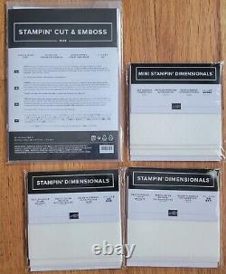 NEW STAMPIN' UP Lot Includes Set of 9 Clear Blocks With Carrying Storage Case +