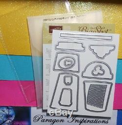 NEW Stampin' Up COFFEE & MERRY CAFE Stamp Sets COFFEE CUP Framelits Dies EF Lot