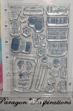 NEW Stampin' Up COFFEE & MERRY CAFE Stamp Sets COFFEE CUP Framelits Dies Lot