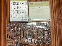 NEW Stampin Up LETTERS FOR YOU Stamp Set LARGE LETTERS Die Bundle NIP