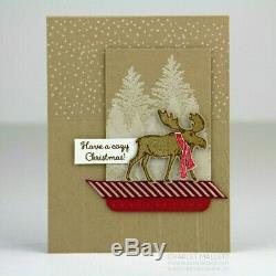 NEW Stampin' Up MERRY MOOSE Stamp Set + MOOSE PUNCH Woodsy Masculine + Christmas