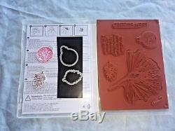 NEW Stampin Up ORNAMENTAL PINE stamp set + Dies by Dave Christmas pine cone