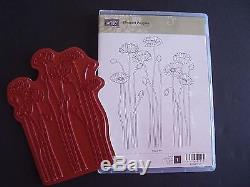 NEW Stampin' Up Pleasant Poppies Cling Foam Stamp Set