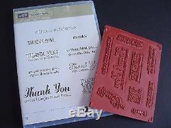 NEW Stampin' Up RETIRED Lots of Thanks Cling Foam Stamp Set