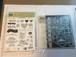 NEW Stampin Up SEALED WITH LOVE Stamp Set & LOVE NOTES Framelits Bundle