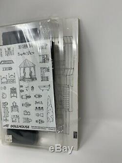 NEW Vintage 1994 STAMPIN' UP! DOLLHOUSE Victorian Stamp Set Wood Mounted