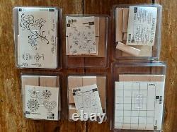 NEW & used Huge Lot 175+ mounted unmounted STAMPIN' UP STAMP SETS Rubber Wood