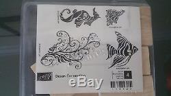 NIB UNMOUNTED Stampin Up Sets NEW RARE Sets SNOW SWIRLED / OCEAN COMMOTION