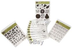 NOS Retired STAMPIN' UP! STAMP SET Lot of 13 NEW CLEAR MOUNT SETS! 210 Stamps