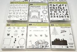 NOS Retired STAMPIN' UP! STAMP SET Lot of 13 NEW CLEAR MOUNT SETS! 210 Stamps