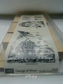 New COURAGE & HONOR SET Soldier Military Veteran Pride Stampin' Up! RUBBER STAMP