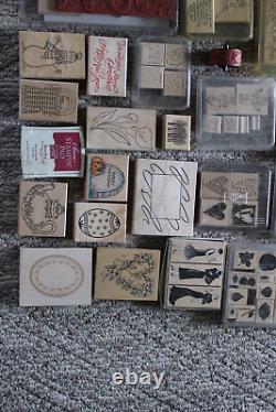 New Huge Lot of Rubber Stamp pads Stampin up new in boxes Many Sets