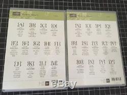 New Lot of 17 Stampin Up! Clear Mount Cling Stamp Sets Variety Words Occasions