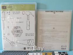 New Stampin Up Nailed It Stamp Set & Build It Framelits Dies Tools Retired