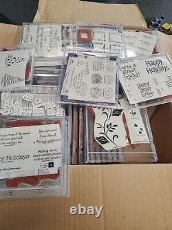 New Stampin Up Stamp Sets Lot of 74, with 18 cases of random sets