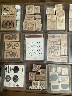 New Stampin Up Wooden Stamps 22 sets Most Have Never Been Used