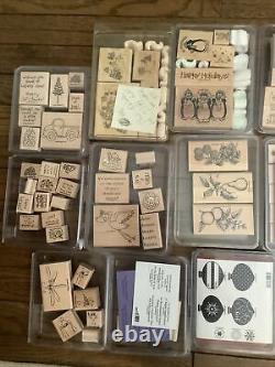 New Stampin Up Wooden Stamps 22 sets Most Have Never Been Used