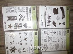 New & Used 22 Sets Acrylic Rubber In cases Assortment Stampin' Up