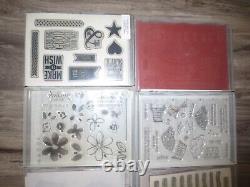 New & Used 22 Sets Acrylic Rubber In cases Assortment Stampin' Up