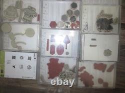 New & Used 22 Sets Acrylic Rubber In cases Assortment Stampin' Up