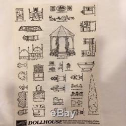 New, VTG. Rare, Retired Set, Stampin Up! Victorian Doll House Rubber Stamp1994