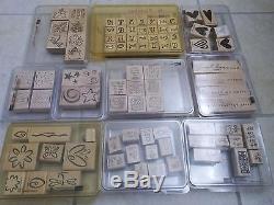 New and Few Used Mixed Lot of Stampin Up Rubber Stamp 28 Sets 232 Total Stamps