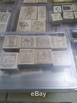 New and Used Lot of Stampin Up Rubber Stamps 28 Sets 232 Total Love Christmas