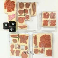 (OVER 140) Stampin' Up Rubber Stamp Sets Retired Assorted +3 Paper Stamps