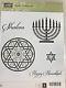 RARE Stampin Up JEWISH CELEBRATIONS Stamp Set Hanukkah, Menorah, Star of David