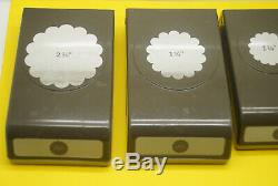 RETIRED Stampin Up Scallop Circle Punch LOT OF 4 Punches Large Smal COMPLETE SET