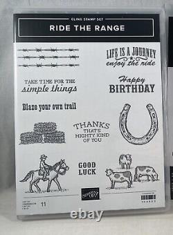 RIDE THE RANGE Stamp Set OPEN RANGE Dies Stampin Up Cowboy Birthday Horseshoe