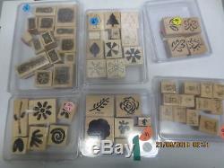 Re-sellers lot 22 lbs. Of Stampin Up 328 wood mounted rubber stamps 43 sets