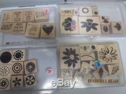 Re-sellers lot 22 lbs. Of Stampin Up 328 wood mounted rubber stamps 43 sets