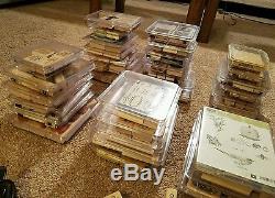 Retired, Lot of 55 Stampin' Up! Sets 390+ stamps some Rare/HTF + other items
