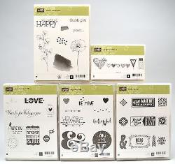 Retired STAMPIN UP Lot 5 STAMP SETS 39 Stamps! YOU PLUS ME Love You to the Moon