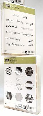 Retired STAMPIN UP! SET Lot of 7 STAMP SETS! 52 Used & NEW STAMPS Swallowtail ++