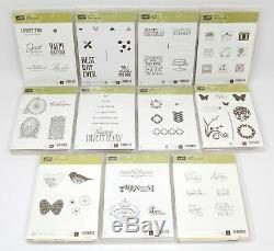 Retired STAMPIN' UP! STAMP SET Lot of 11 RUBBER & ACRYLIC CLEAR MOUNT New & Used